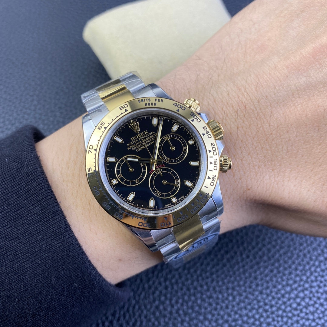 Chronograph -C-Factory -Black Steel- Yellow 904L Steel- Automatic - 40mm