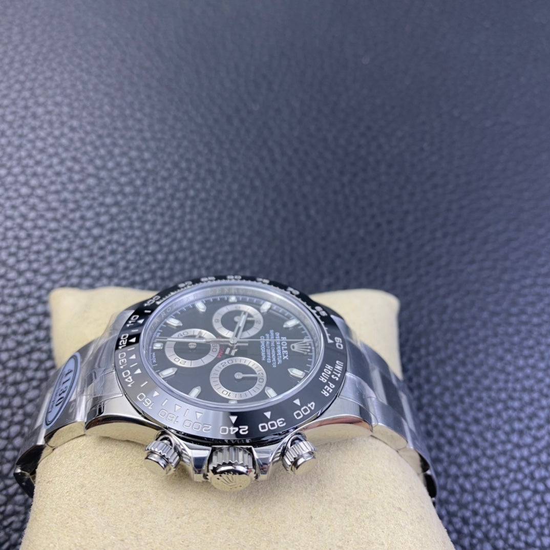 Chronograph -C-Factory -Black- Silver 904L Steel- Automatic - 40mm