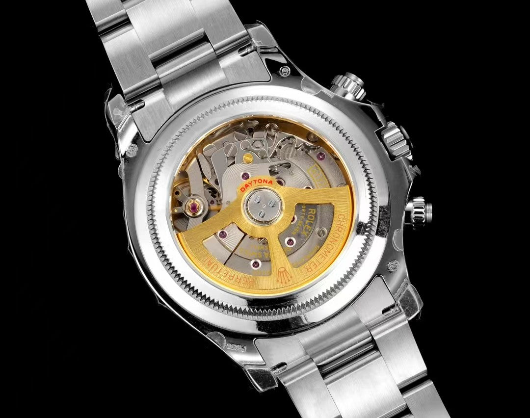 Chronograph -Black White - Silver 904L Steel- Automatic 4131 - 40mm