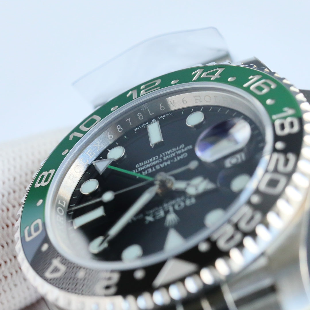 Black Green - Silver 904L Steel -Automatic - 40mm
