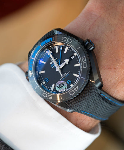 L Size Black Blue Steel - Blue Leather - Automatic - 45.5mm