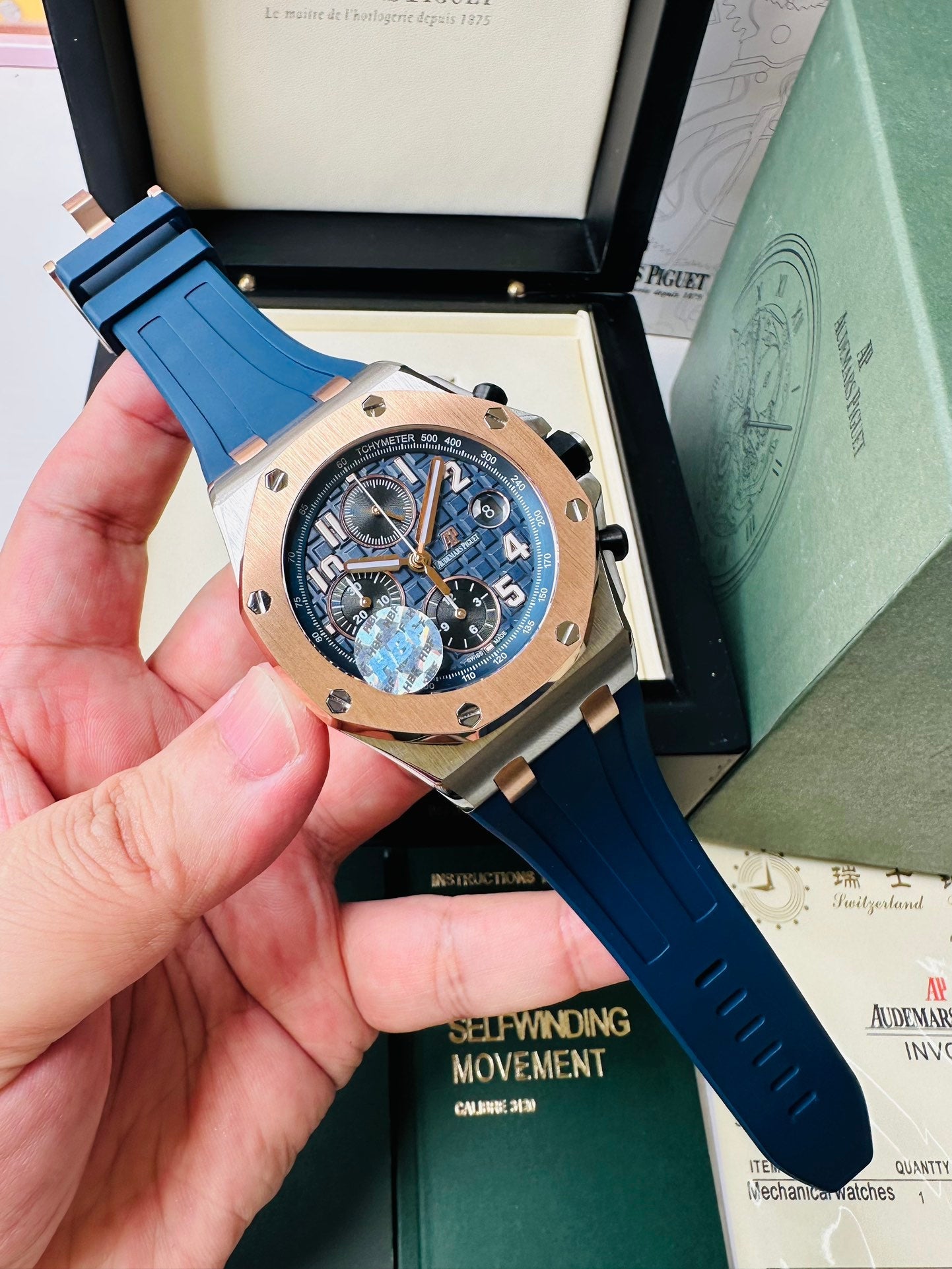 Chronograph - 26471S- Yellow Gold Ceramic Bezel - Blue Rubber - Automatic - 42mm