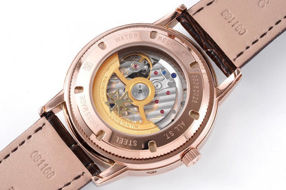 White Rosegold - Black Leather - Automatic - 41mm