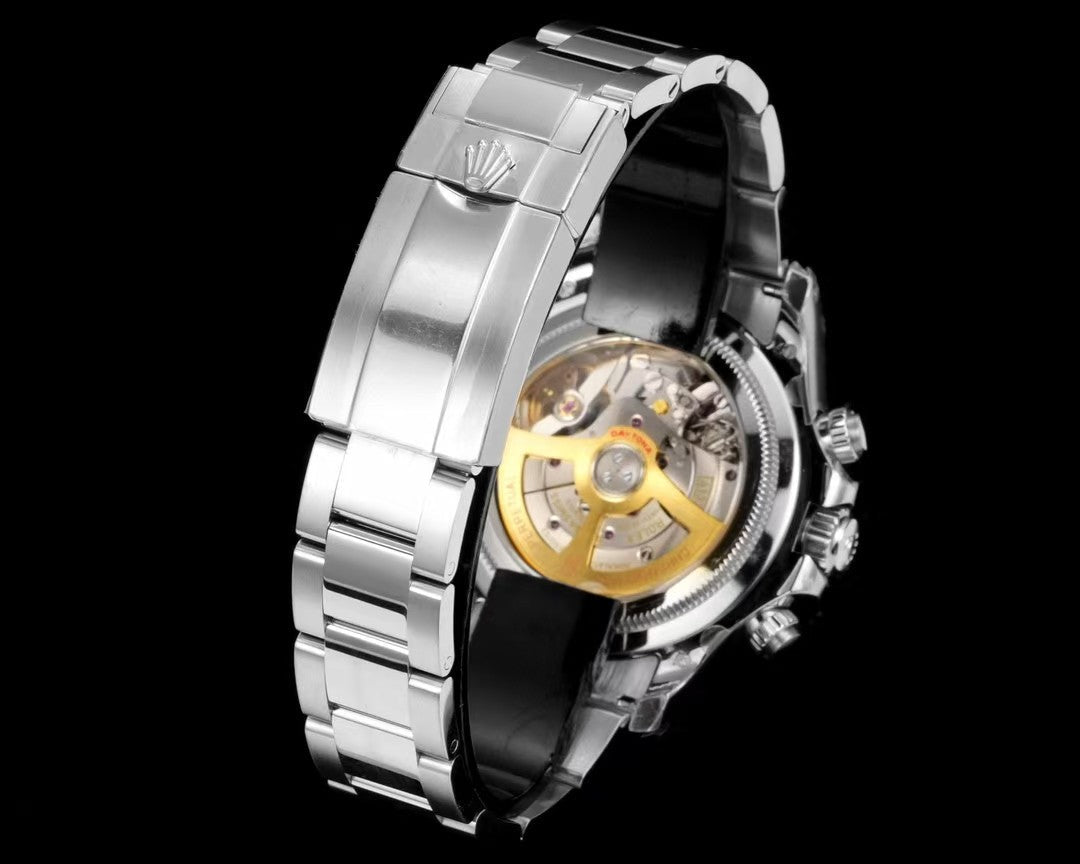 Chronograph -Black White - Silver 904L Steel- Automatic 4131 - 40mm