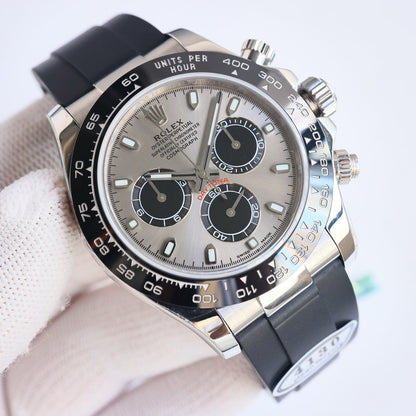 Chronograph -C-Factory -Grey Black - Black Rubber- Automatic - 40mm