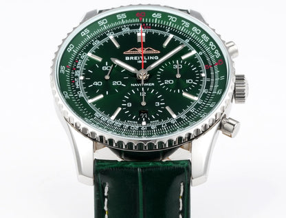 Chronograph - Green Ceramic - Green N-Timer - Green Leather - Automatic - 43mm
