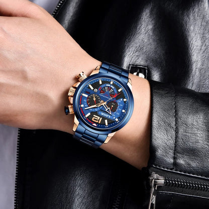 Blue - Rubber Automatic - 42mm