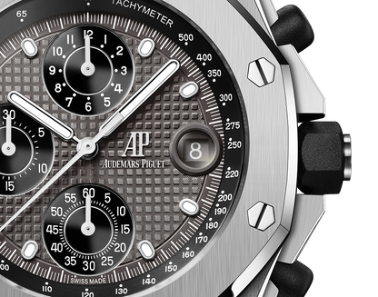 Grey OFFs - White Steel - Quartz- 43mm