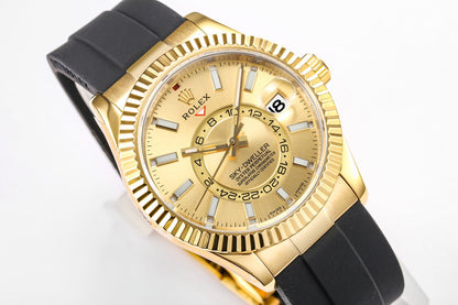 C-Factory -Yellow Silver - Black Rubber - Automatic - 42mm