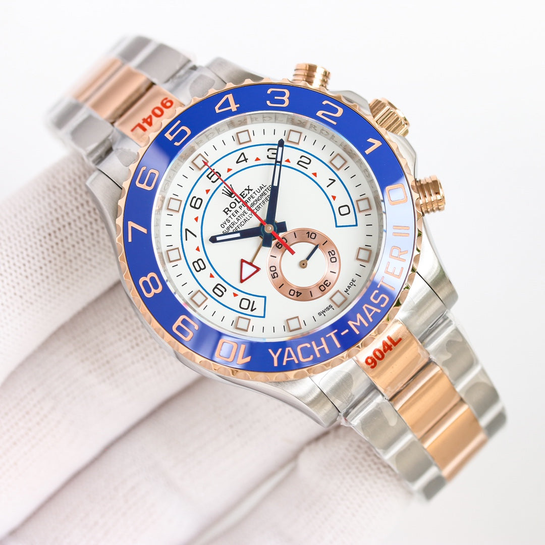 Chronograph - Yellow White 904L Steel - Automatic - 44mm