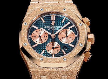 Chronograph - Frosted Gold -Green Yellow- 904L Steel - Automatic - 41mm
