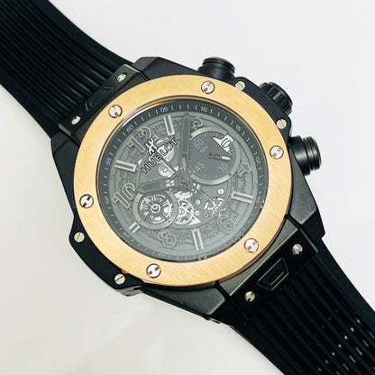 Chronograph -Black 904L Steel - Black Rubber - Quartz - 42mm
