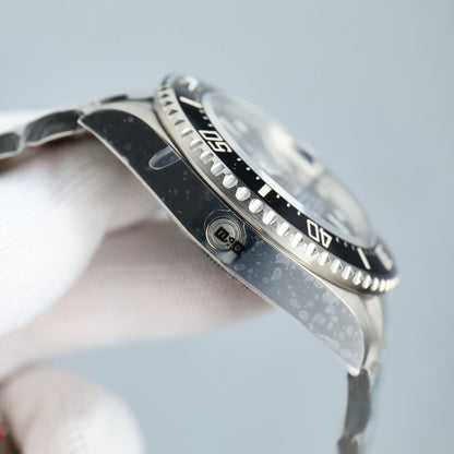 L Size - Black -Silver 904L Steel -Automatic- 43mm